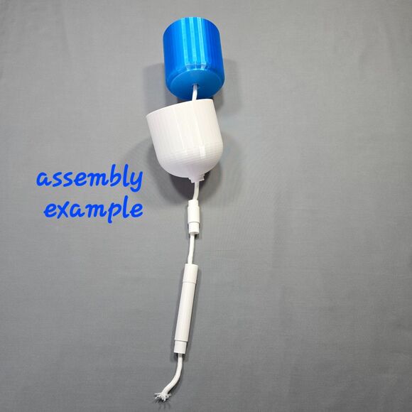 Aquaponic Aquarium Wicking Planter Pot White Blue Self Watering Fish Tank Decor - Picture 6 of 15